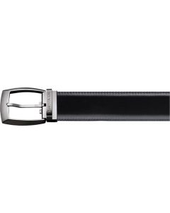 Montblanc Convex Square Pin Buckle Reversible Leather Belt.