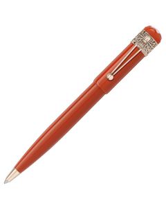 The Montblanc Heritage Spider coral ballpoint pen.