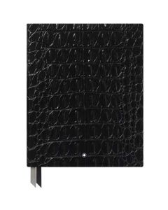 This Montblanc black notebook comes with a mock croco print.