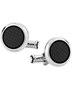 These are the Montblanc Carbon-Patterned Inlay Extreme 2.0 Cufflinks.