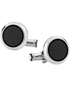 These are the Montblanc Carbon-Patterned Inlay Extreme 2.0 Cufflinks.