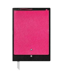 This black Montblanc Fine Stationery notebook comes with a pink pocket.