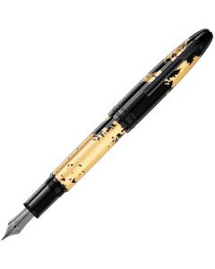 This is the Montblanc Meisterstück Solitaire Calligraphy Gold Leaf Fountain Pen.