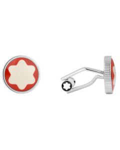 These Orange Heritage Rouge et Noir Cufflinks are made by Montblanc. 