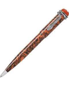 This is the Montblanc Heritage Rouge and Noir Serpent Marble Ballpoint Pen.