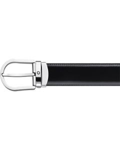 Montblanc Horse Shoe Pin Buckle Reversible Leather Belt.