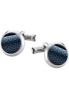 Montblanc Iconic Blue Lacquer Cufflinks for Men.