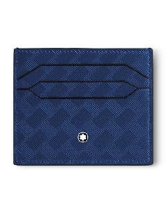This Extreme 3.0 Ink Blue Card Holder 6CC by Montblanc is made out of calfskin. 