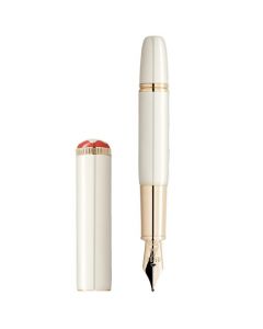This Ivory Heritage Rouge et Noir 'Baby' Fountain Pen was designed by Montblanc.