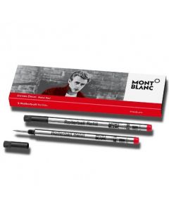 These Montblanc rollerball refills come in a rebel red colour.