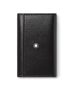 Montblanc's Meisterstück Black Leather Key Case is made out of smooth leather.