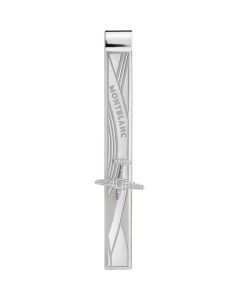 This is the Montblanc Meisterstück Le Petit Prince Aeroplane Tie Bar made out of stainless steel.