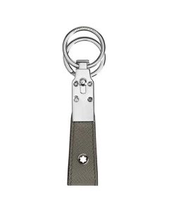 This Montblanc grey leather key fob is part of their Sartorial collection and features the brand logo on the front.