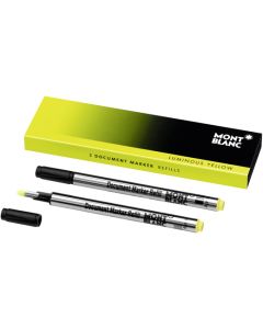 Montblanc pack of 2 luminous yellow document marker refills.