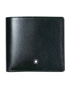 Montblanc's Meisterstück 4CC Black Leather Wallet with Coin Pouch is made out of full-grain leather that has been tanned black.
