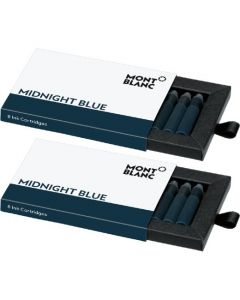 Montblanc Midnight blue ink cartridges.
