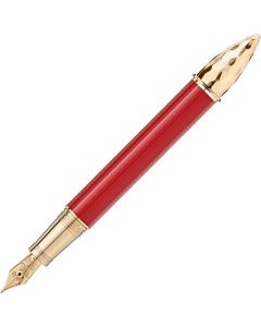 This is the Montblanc Limited Edition Patron of Art Homage to Moctezuma I 4810 Fountain Pen with its cap off.