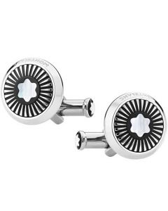 These are the Montblanc Star Rays Mother of Pearl Inlay Cufflinks.