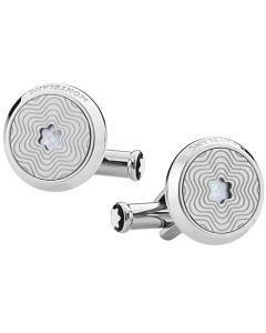 These are the Montblanc Star Mother of Pearl Inlay Cufflinks.