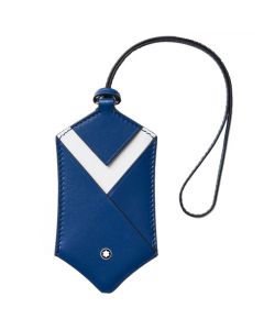 This Meisterstück Blue Luggage Tag was designed by Montblanc. 