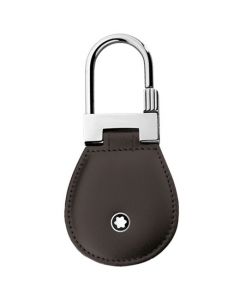 Montblanc keyring is made from brown smooth leather.