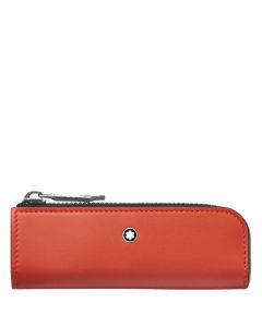 This Orange Meisterstück Selection Heritage Rouge et Noir 'Baby' 1 Pen Pouch was made by Montblanc. 