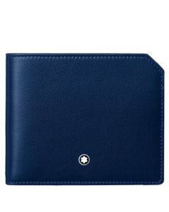 This Meisterstück Selection Soft Blue 6CC Wallet is made by Montblanc. 