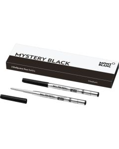 Montblanc medium mystery black ballpoint refill.