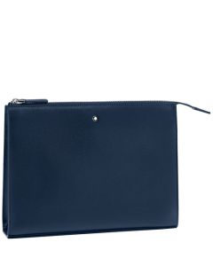 This Meisterstück Navy Clutch Pochette is designed by Montblanc. 