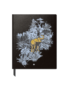 Montblanc's Meisterstück Around the World in 80 Days #149 Fine Stationery Lined Notebook With Majestic Elephant.