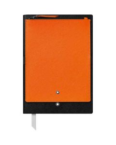 This is the Montblanc Black Fine Stationery #146 Notebook with Orange Pocket.