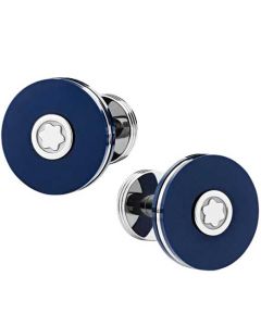 These are the Montblanc PIX Navy Precious Resin Cufflinks.