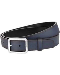 Octagonal Palladium Pin Buckle Reversible Shaded Blue/Black Belt designed by Montblanc.