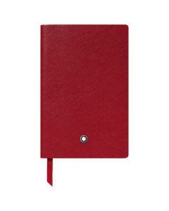 The Montblanc red leather A7 lined notebook.