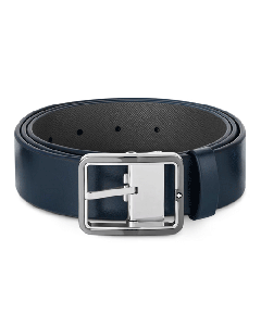 Montblanc Rectangular Ruthenium Pin Buckle Belt Reversible 35mm