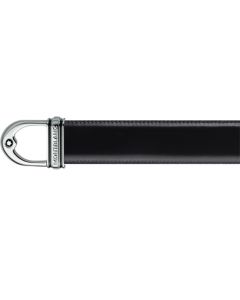 Montblanc Star 3 Rings Box Buckle Reversible Leather Belt.