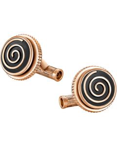 Trumpet swirl cufflinks from the Miles Davis Great Characters collection by Montblanc.