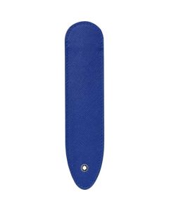 This is the Montblanc Sartorial Electric Blue Leather Pen Sleeve.