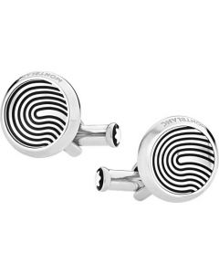These are the Montblanc Sartorial Fingerprint Inlay Cufflinks.