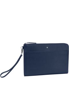 Thi Sartorial Indigo Medium Pouch is designed by Montblanc. 