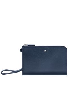This Sartorial Indigo Small Pouch is designed by Montblanc. 