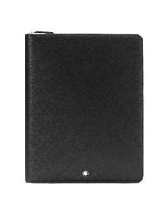 Sartorial Notepad Holder Zip Around Black Saffiano Leather By Montblanc