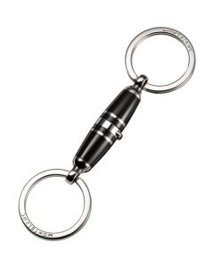 Montblanc keyring is made from black resin.