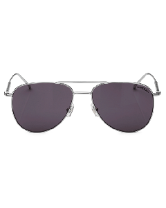 These Montblanc Squared Sunglasses with Silver-Coloured Metal Frame are made of steel. 