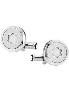 These are the Montblanc Illuminating Emblem Stainless Steel StarWalker Cufflinks.