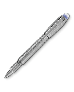 This Montblanc StarWalker SpaceBlue Fountain Pen has a Dark Ruthenium coating. 