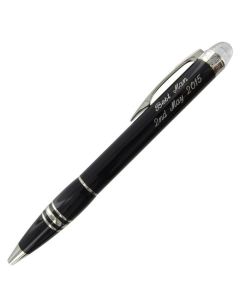 Full view of the engraved Montblanc pen.
