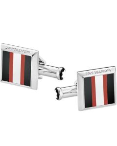 These Urban Spirit Striped Inlay Cufflinks are designed by Montblanc. 