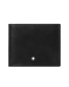 Montblanc's Meisterstück 4CC Wallet with Coin Case is made from smooth leather in black.
