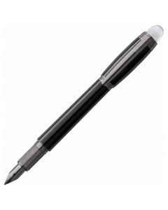 This StarWalker Midnight Black Resin Fountain Pen by Montblanc is made from precious resin with a glossy black barrel and cap.